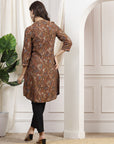 Ethnic Motif Printed A-Line Modal Chanderi Kurta