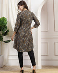 Ethnic Motif Printed A-Line Modal Chanderi Kurta