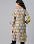 Ethnic Motif Printed High Low Kurti