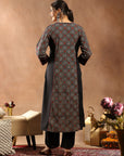 Pure Cotton Floral Kurta Set with Ari Embroidery