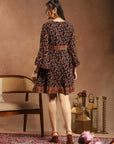 Floral Printed A-Line Poly Georgette Dress