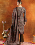Pashmina Kani Print Kurta Set with Swarovski Yoke & Wool Dupatta