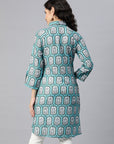Ethnic Motif Printed High Low Kurti