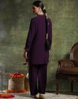 Ari Embroidered Straight Kurta Set with Bishop Sleeves & Palazzo