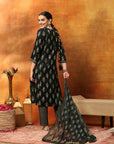 Viscose Rayon Kurta Set with Ethnic Motif Print, Zari Work & Printed Chiffon Dupatta