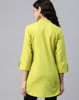 Solid Straight Cotton Tunic