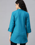 Solid Straight Cotton Tunic