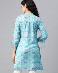 Printed A-Line Modal Chanderi Kurti