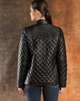 Ponzi Quilted Jacket with High Collar & Zip Closure