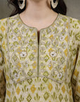 Ethnic Motif Printed A-Line Viscose Rayon Kurta