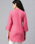 Solid Straight Cotton Tunic