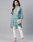 Ethnic Motif Printed High Low Kurti