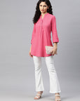 Solid Straight Cotton Tunic