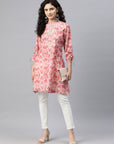 Printed A-Line Modal Chanderi Kurti