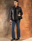 Ponzi Quilted Jacket with High Collar & Zip Closure