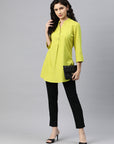 Solid Straight Cotton Tunic