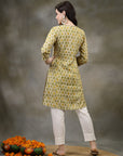 Ethnic Motif Printed A-Line Viscose Rayon Kurta