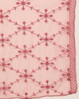 Crepe-Raschel Embroidered Kurta Set with Mesh Lace Dupatta