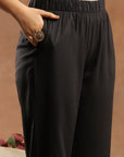 Chanderi Chevron Kurta Set with Swarovski Detailing & Dupatta