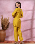 Zari Embroidered Poly Viscose Kurta Set with Pocketed Palazzo