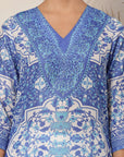 Abstract Printed A-Line Tunic with Sewroskie Work