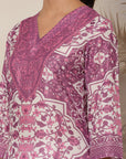 Abstract Printed A-Line Tunic with Sewroskie Work