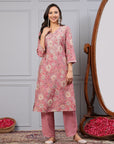 Solid Straight Woolen Kurta Set with Embroidered Yoke & Full Length Sleeves