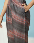 Floral Printed Silk Kurta Set with Sewroskie Work & Printed Dupatta