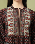 Floral Printed Flared Rayon Kurta for Women