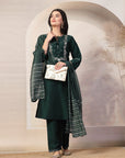 Silk Kurta Set with Sequin Embroidery, Tailored Palazzos & Zari-Trim Dupatta
