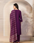 Silk Kurta Set with Sequin Embroidery, Tailored Palazzos & Zari-Trim Dupatta