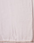 Schiffli Cotton Kurta Set with Sequin Embroidery, Palazzo & Lace Dupatta