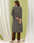 Mirror Embroidered Rayon Kurta Set with Palazzo & Lace Dupatta
