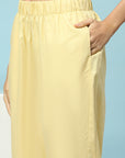 Cotton Kurta Set with Dori Tassels, Embroidered Yoke & Printed Dupatta