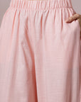 Cotton Kurta with Kimono Sleeves, Embroidered Afghani Salwar & Lace Dupatta