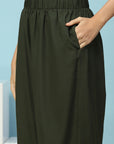Cotton Kurta with Thread Embroidery & Matching Embroidered Salwar