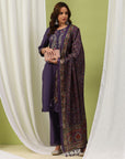 Pure Cotton Straight Kurta Set with Ari Embroidery & Printed Dupatta