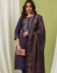 Pure Cotton Straight Kurta Set with Ari Embroidery & Printed Dupatta