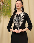 Pure Cotton Kurta Set with Lakhnavi Embroidery & Pockets