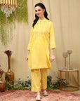 Pure Cotton Embroidered Kurta Set with Palazzo