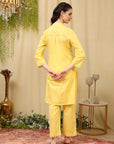 Pure Cotton Embroidered Kurta Set with Palazzo