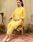 Pure Cotton Embroidered Kurta Set with Palazzo