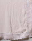 Solid Straight Cotton Kurta Set with Lace Detailing & Laced Dupatta