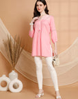 Solid Straight Rayon Slub Tunic