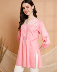 Solid Straight Rayon Slub Tunic
