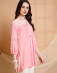 Solid Straight Rayon Slub Tunic