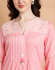 Solid Straight Rayon Slub Tunic