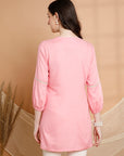 Solid Straight Rayon Slub Tunic