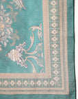 Zari Embroidered Kurta Set with Pocketed Palazzo and Printed Dupatta
