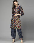 Printed Straight Modal Chanderi Kurta with Salwar